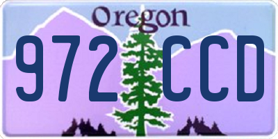 OR license plate 972CCD
