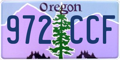 OR license plate 972CCF