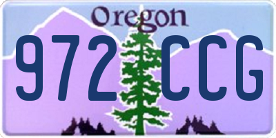 OR license plate 972CCG