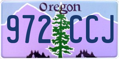 OR license plate 972CCJ