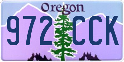 OR license plate 972CCK