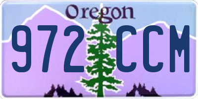 OR license plate 972CCM