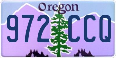 OR license plate 972CCQ