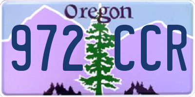 OR license plate 972CCR
