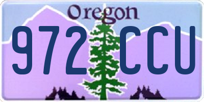 OR license plate 972CCU