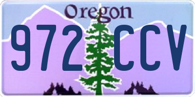 OR license plate 972CCV