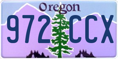 OR license plate 972CCX