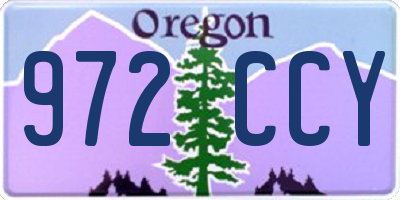 OR license plate 972CCY
