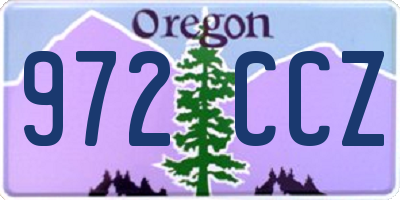 OR license plate 972CCZ