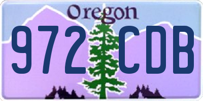 OR license plate 972CDB