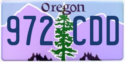 OR license plate 972CDD
