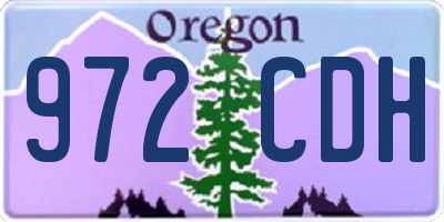 OR license plate 972CDH