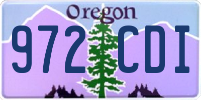 OR license plate 972CDI