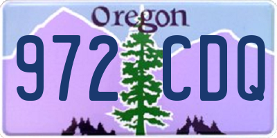 OR license plate 972CDQ