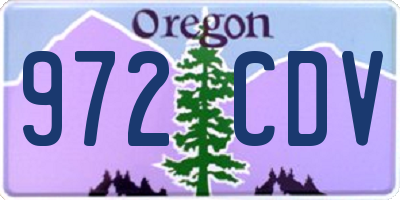 OR license plate 972CDV