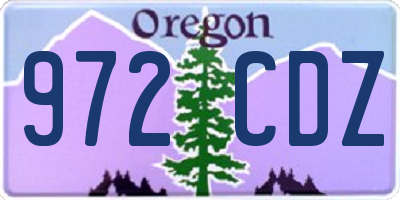 OR license plate 972CDZ
