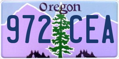 OR license plate 972CEA
