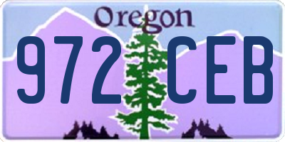OR license plate 972CEB