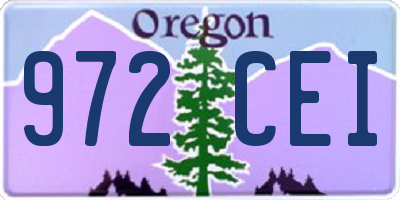 OR license plate 972CEI