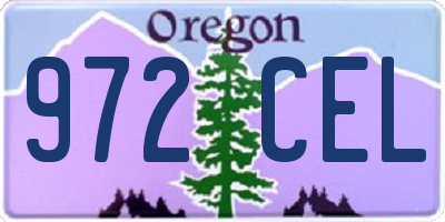 OR license plate 972CEL