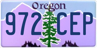 OR license plate 972CEP