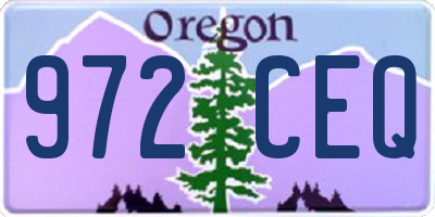 OR license plate 972CEQ