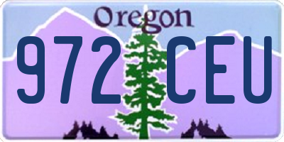 OR license plate 972CEU