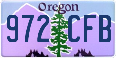 OR license plate 972CFB