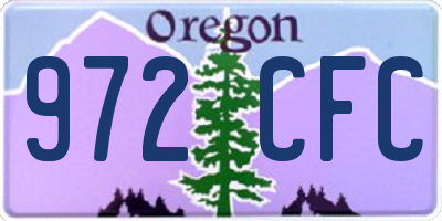OR license plate 972CFC