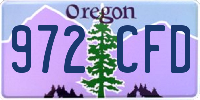 OR license plate 972CFD