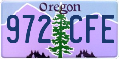 OR license plate 972CFE