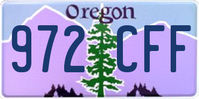 OR license plate 972CFF