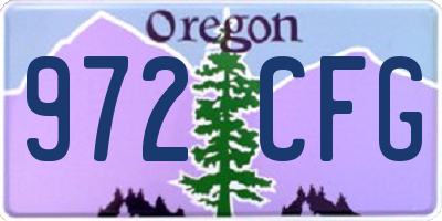 OR license plate 972CFG