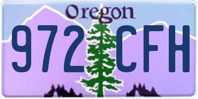 OR license plate 972CFH