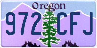 OR license plate 972CFJ