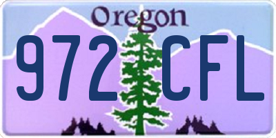 OR license plate 972CFL