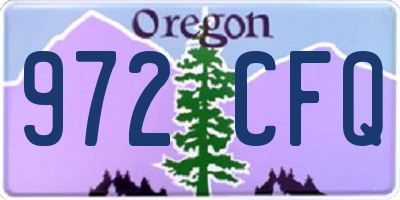 OR license plate 972CFQ