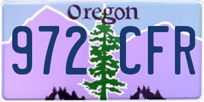 OR license plate 972CFR
