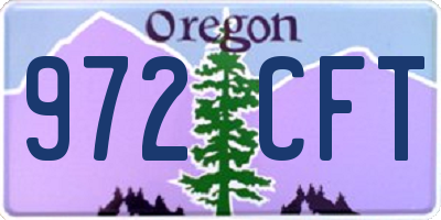 OR license plate 972CFT