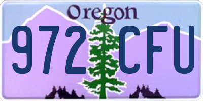 OR license plate 972CFU