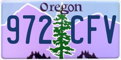 OR license plate 972CFV