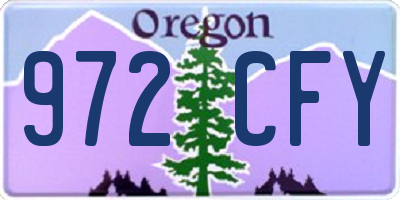 OR license plate 972CFY