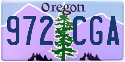 OR license plate 972CGA