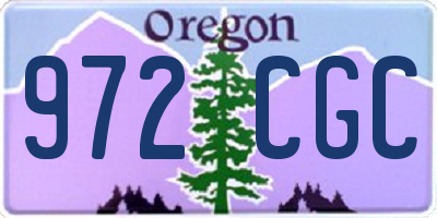 OR license plate 972CGC