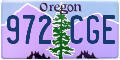 OR license plate 972CGE