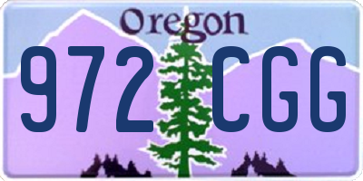 OR license plate 972CGG