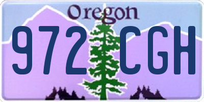 OR license plate 972CGH