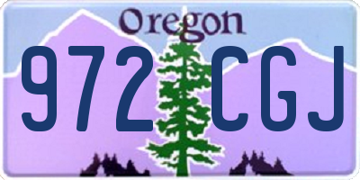 OR license plate 972CGJ