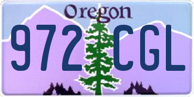 OR license plate 972CGL