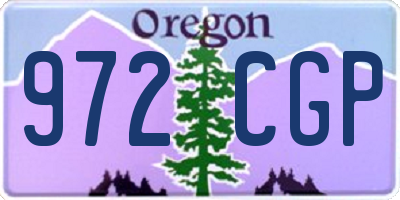 OR license plate 972CGP